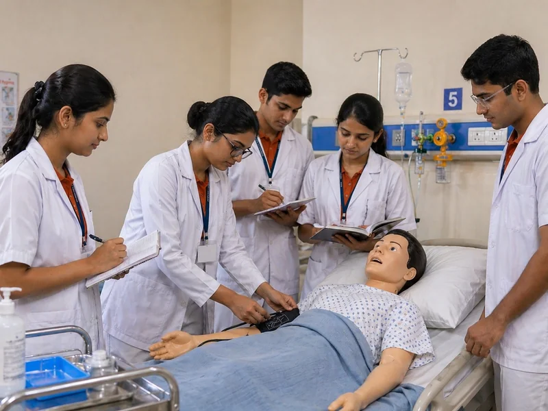 Nursing students training